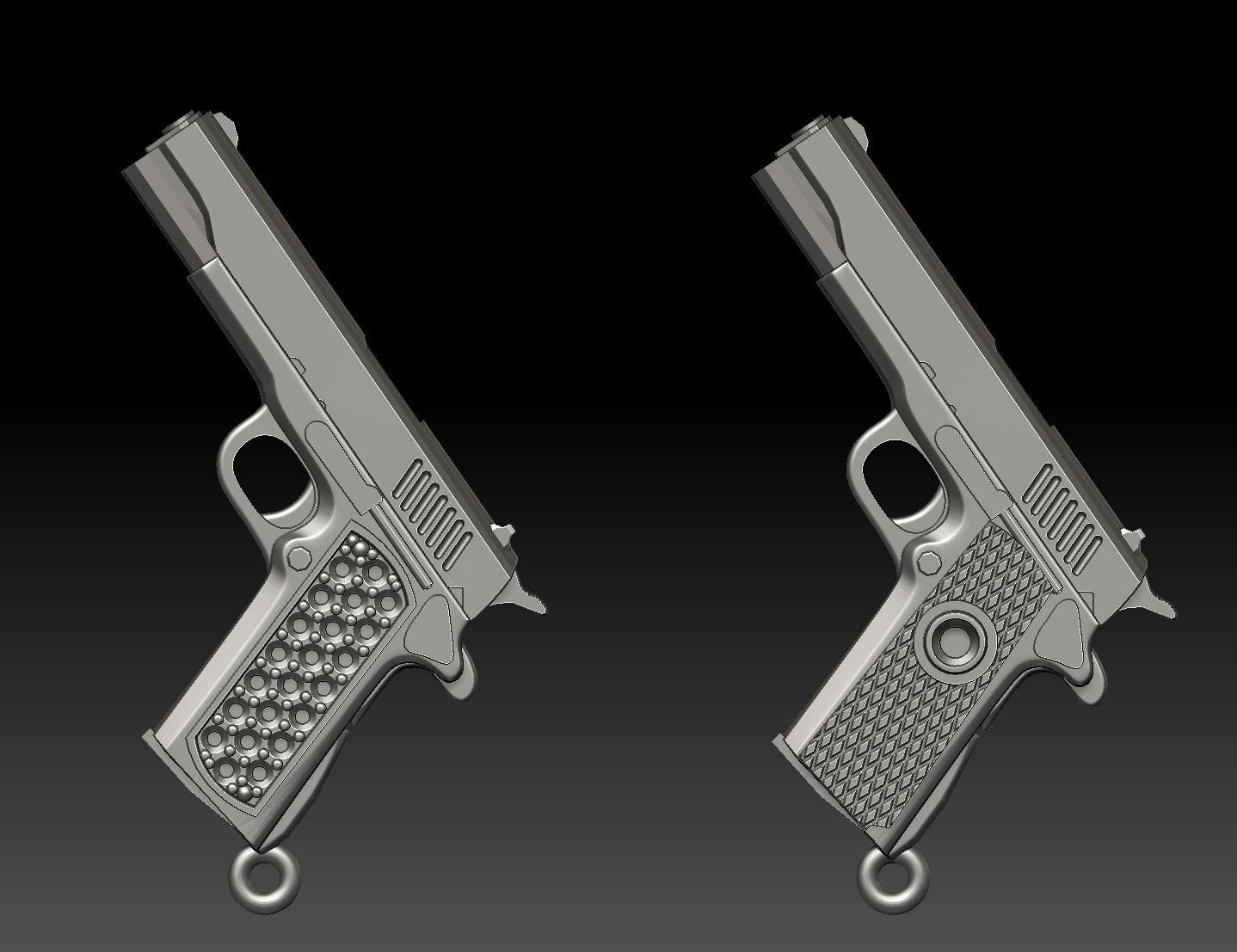 Gun Colt Pendant 3D print model_10