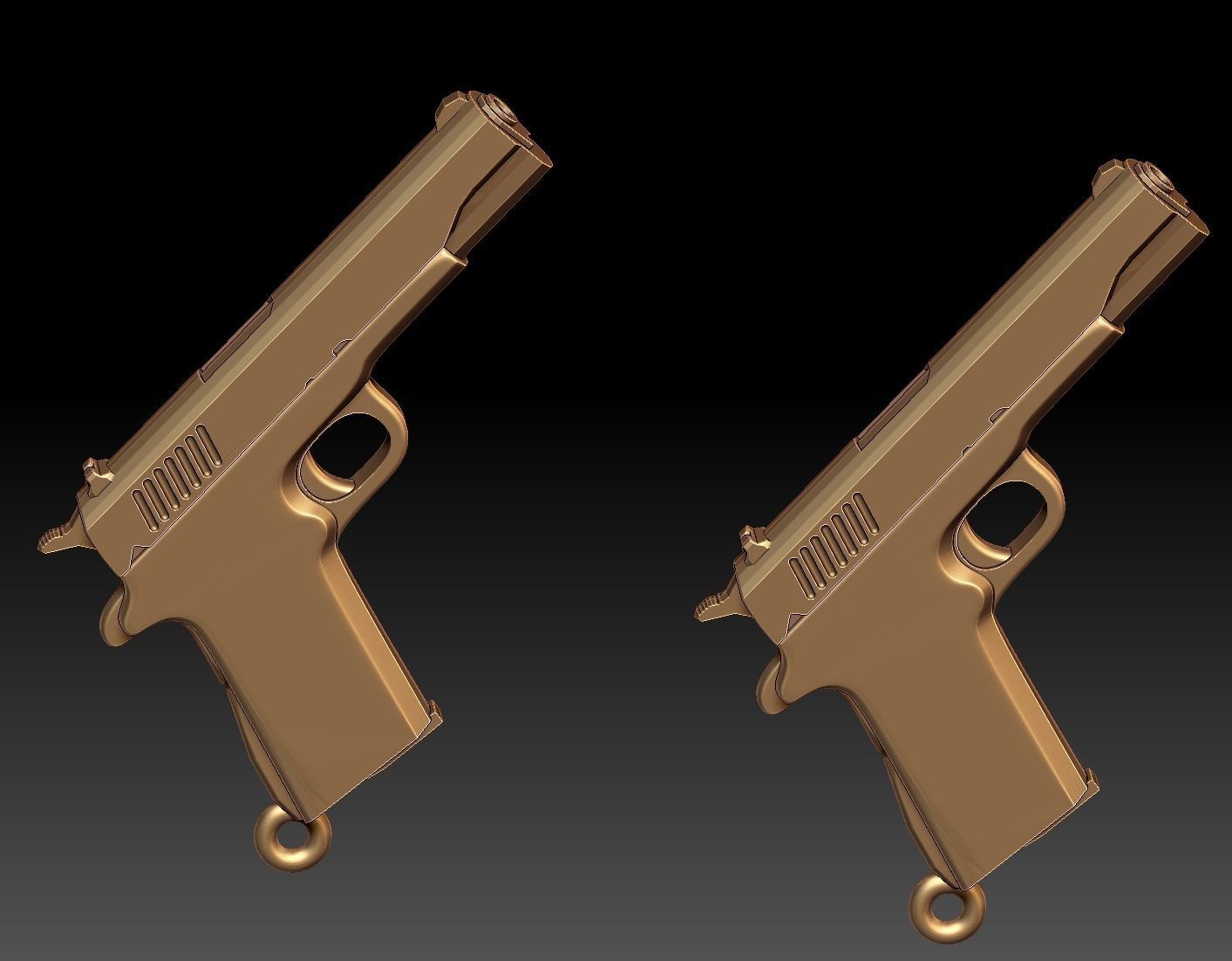Gun Colt Pendant 3D print model_9