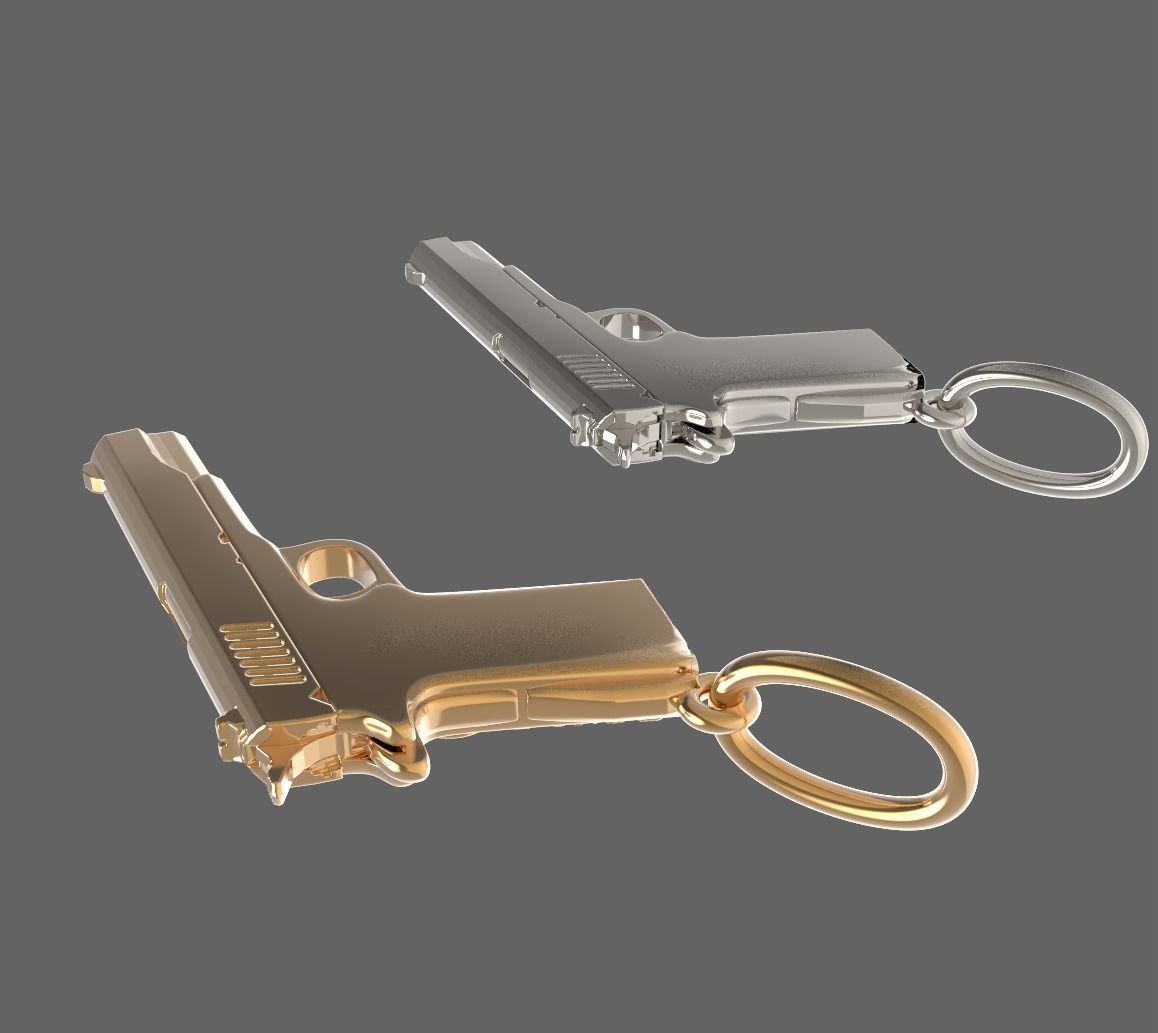 Gun Colt Pendant 3D print model_6