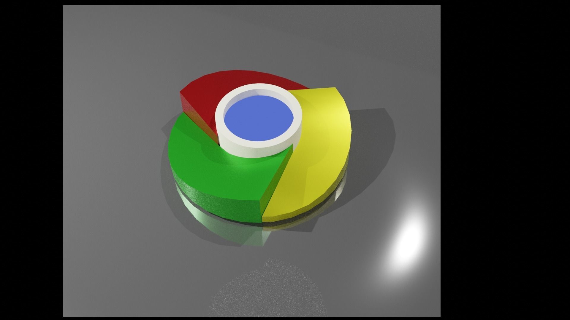 Google chrome LOGO  3D model_1
