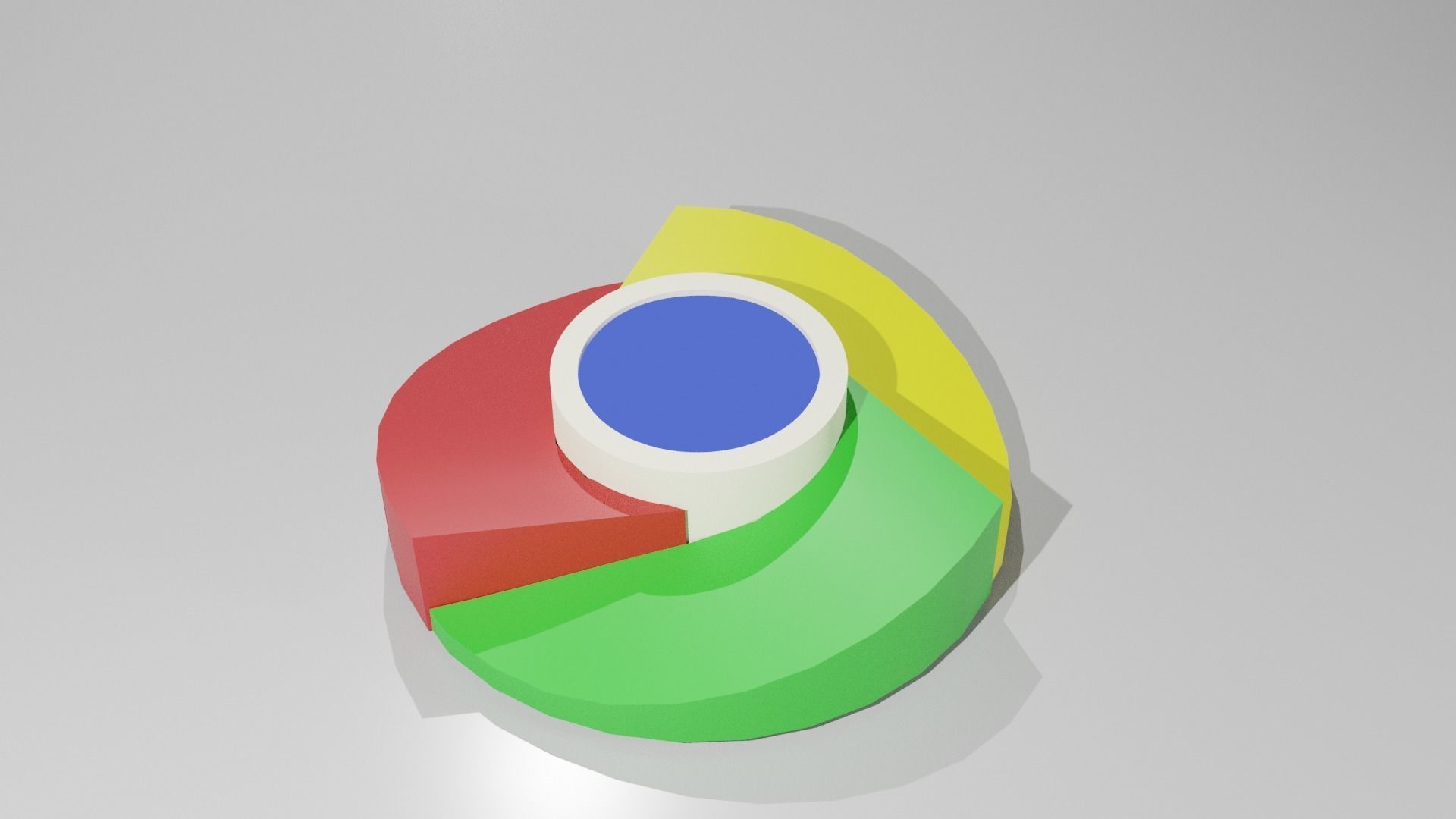 Google chrome LOGO  3D model_3