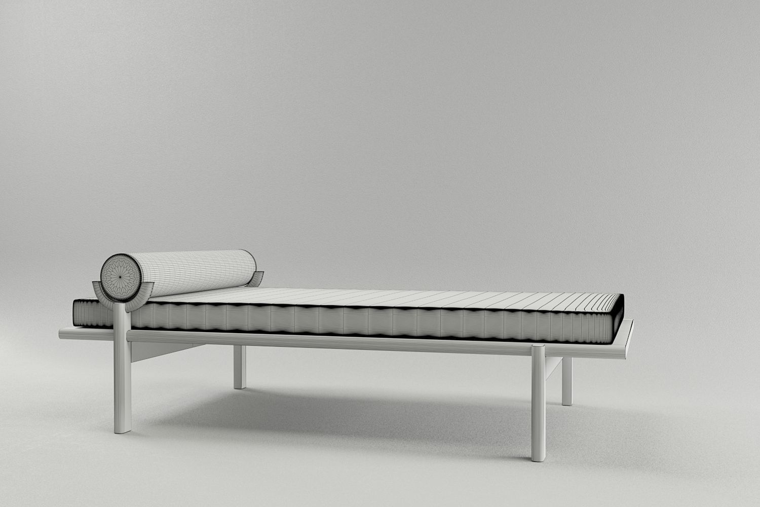 VONNEGUT KRAFT WALNUT CRESCENT LOUNGE BENCH 3D model_5