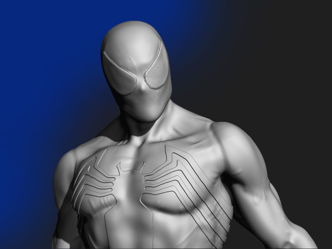 Spider-Man symbiote suit  3D print model_4