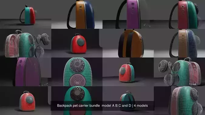 Backpack pet carrier bundle  model A B C and D