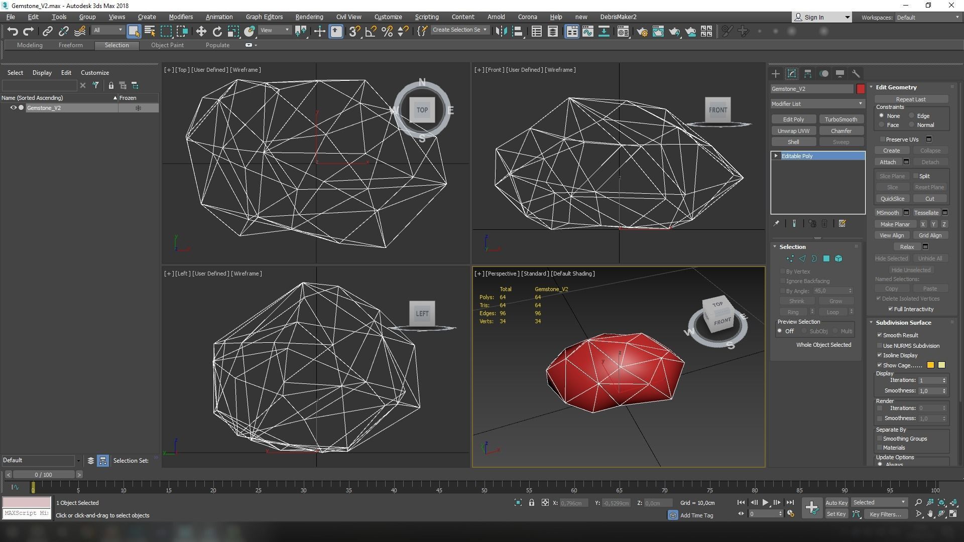 Gemstone V2 Low-poly 3D model_34