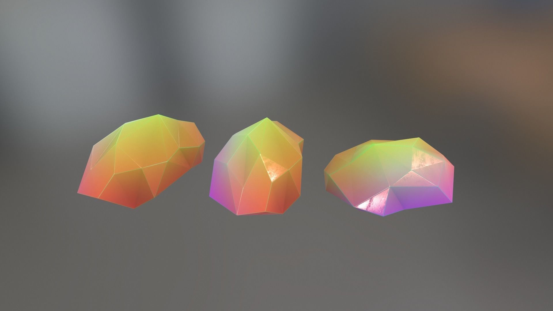 Gemstone V2 Low-poly 3D model_9