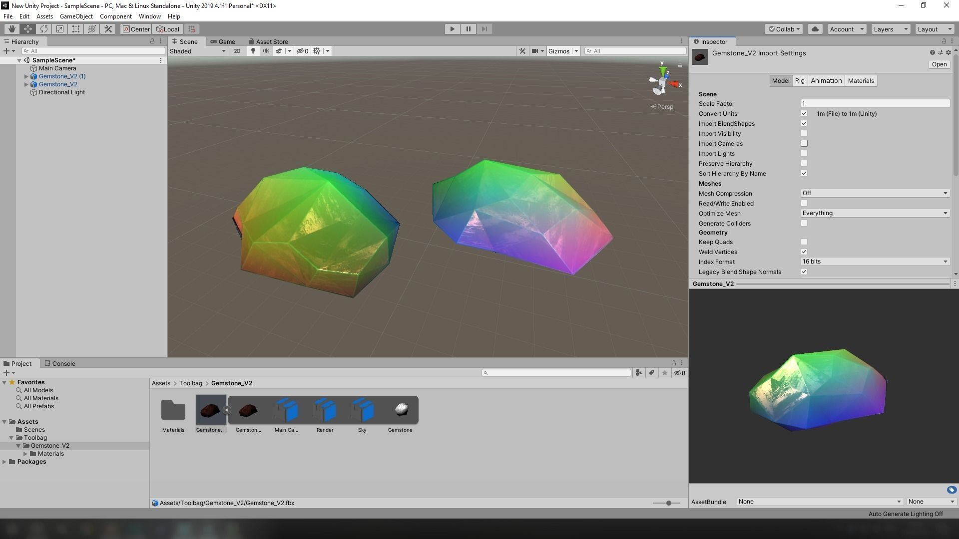 Gemstone V2 Low-poly 3D model_38