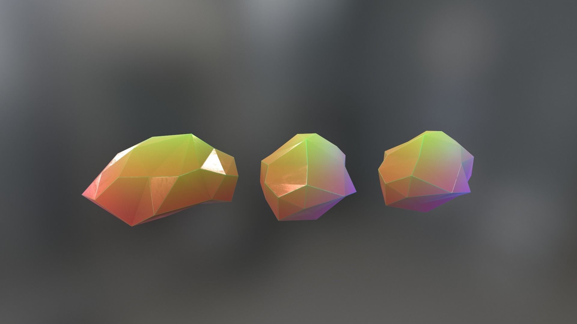 Gemstone V2 Low-poly 3D model_10