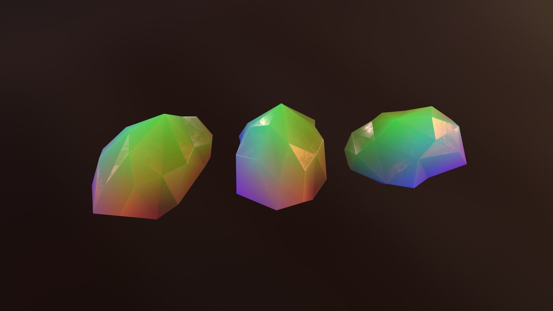 Gemstone V2 Low-poly 3D model_0