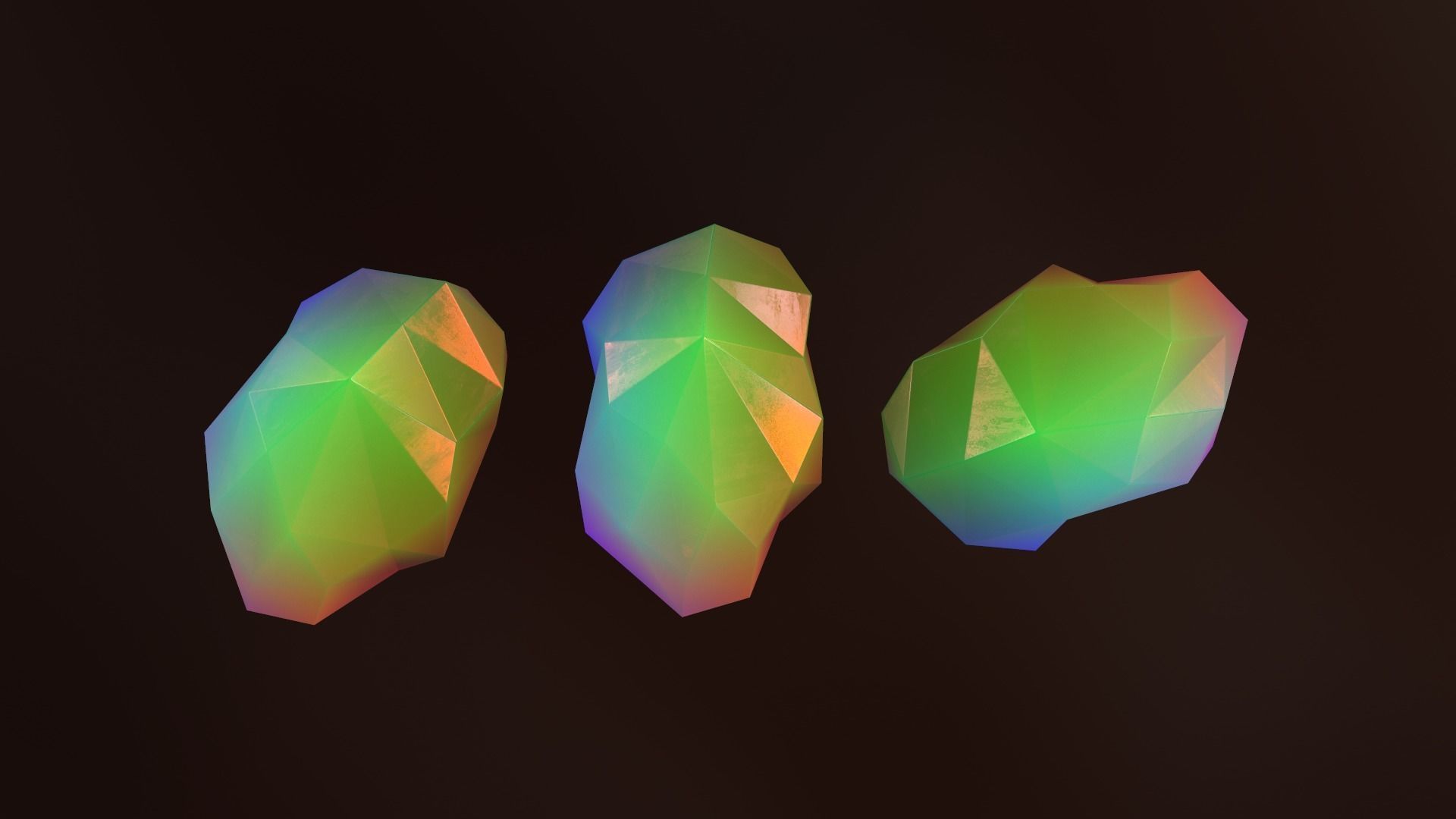 Gemstone V2 Low-poly 3D model_2