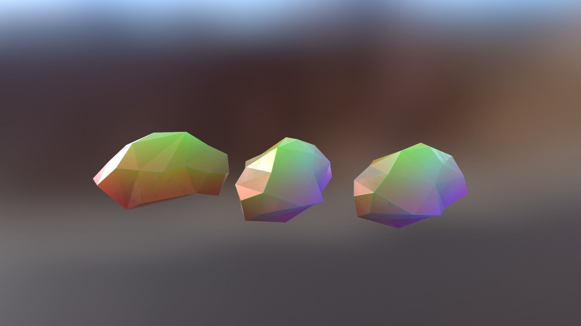 Gemstone V2 Low-poly 3D model_11