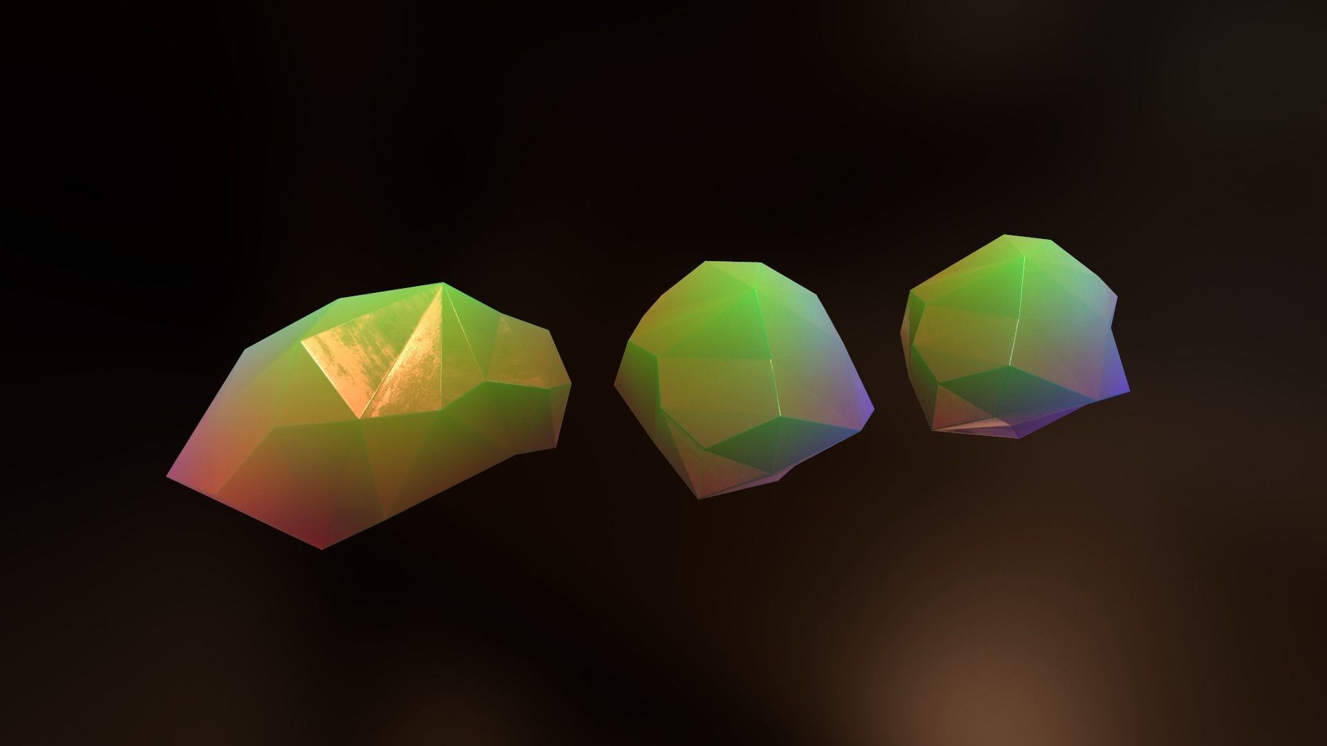 Gemstone V2 Low-poly 3D model_7