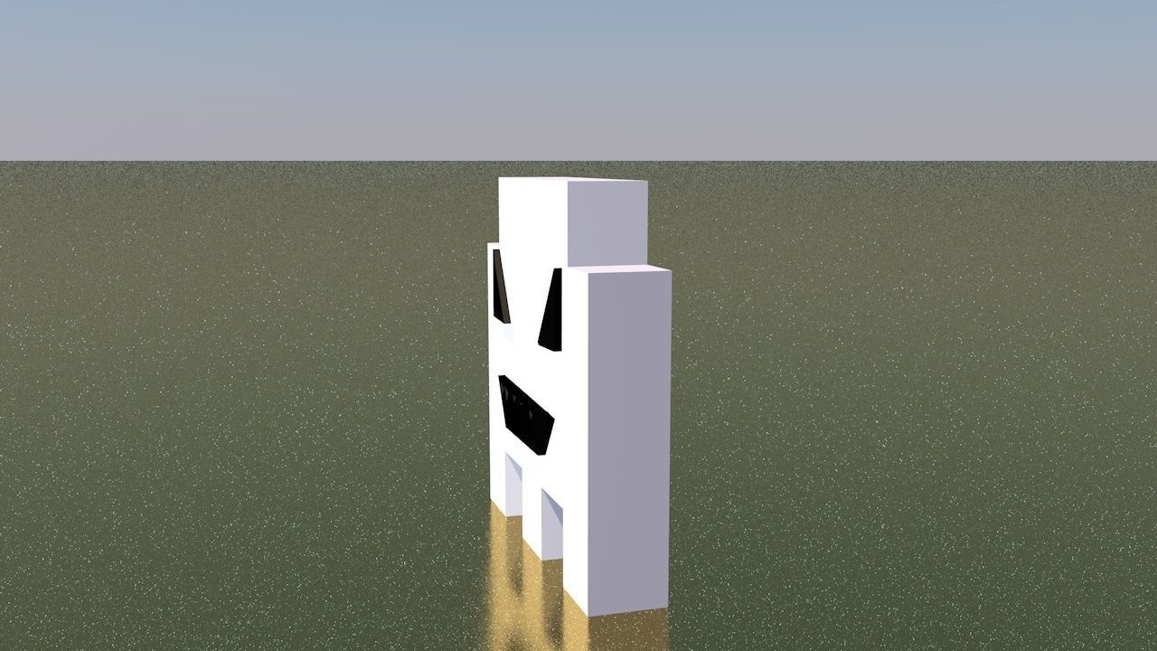 Minecraft Rigged Ghost 3D model_2