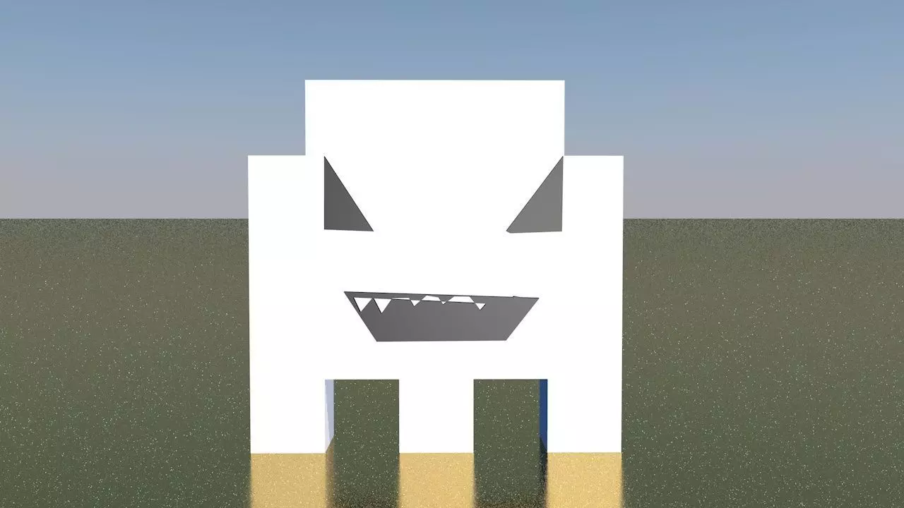 Minecraft Rigged Ghost 3D model_0