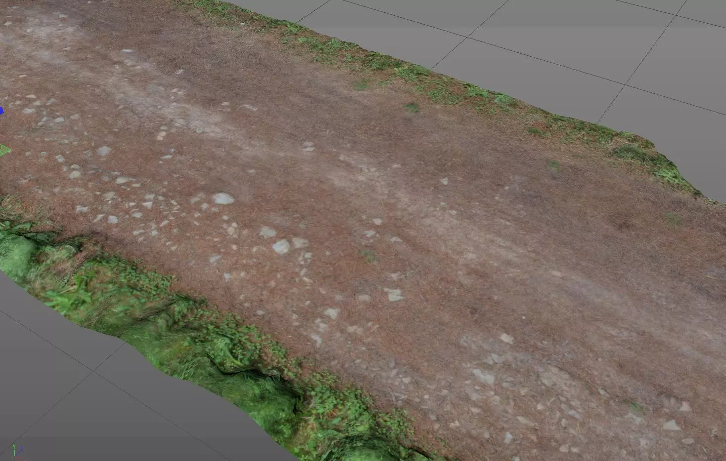3D Scanned Gravel Road 001 3D model