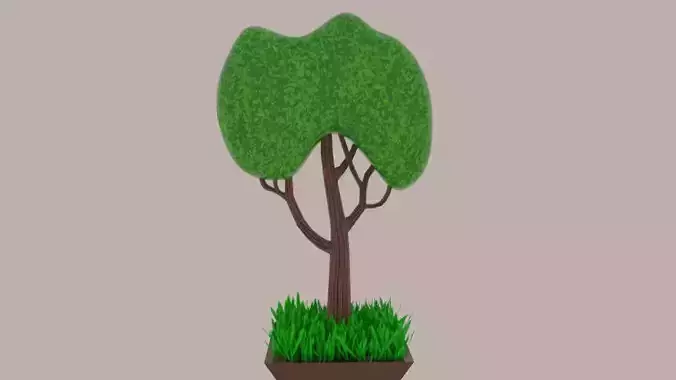 Tree Low Poly in pot