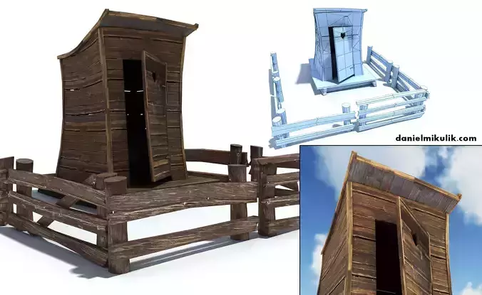 Low Poly Wild West Toilet 