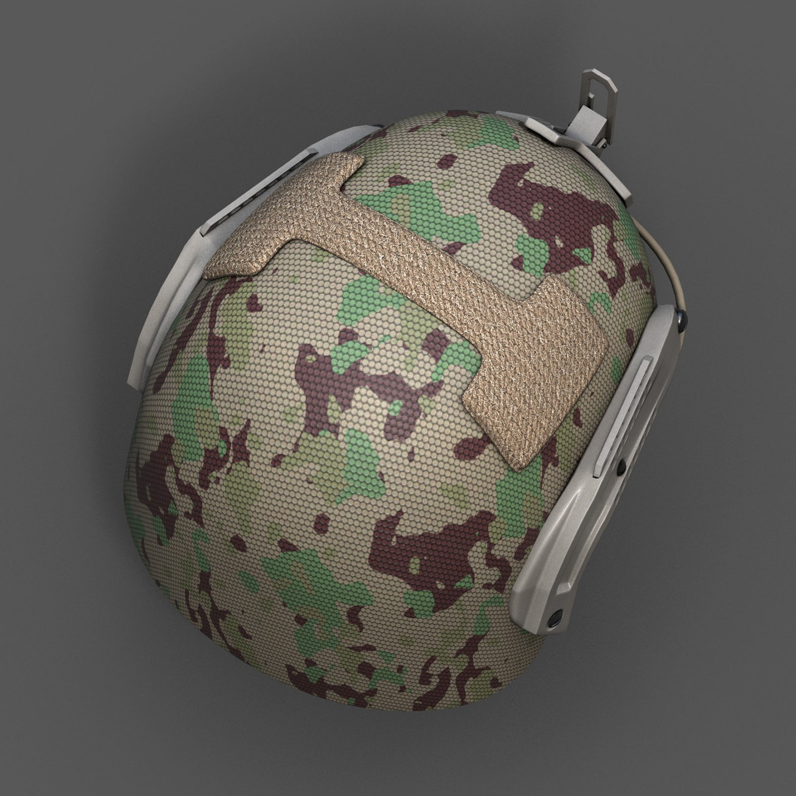 Helmet military combat Low-poly 3D model_5