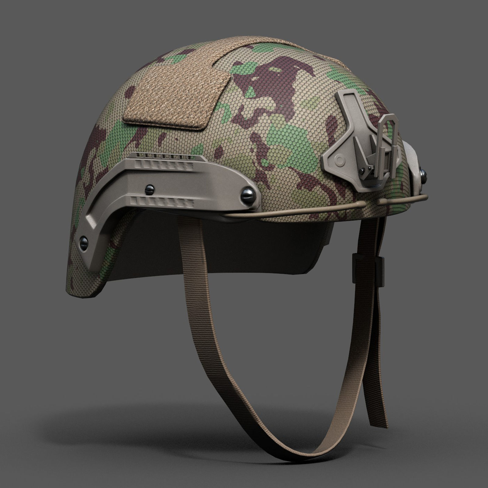 Helmet military combat Low-poly 3D model_7