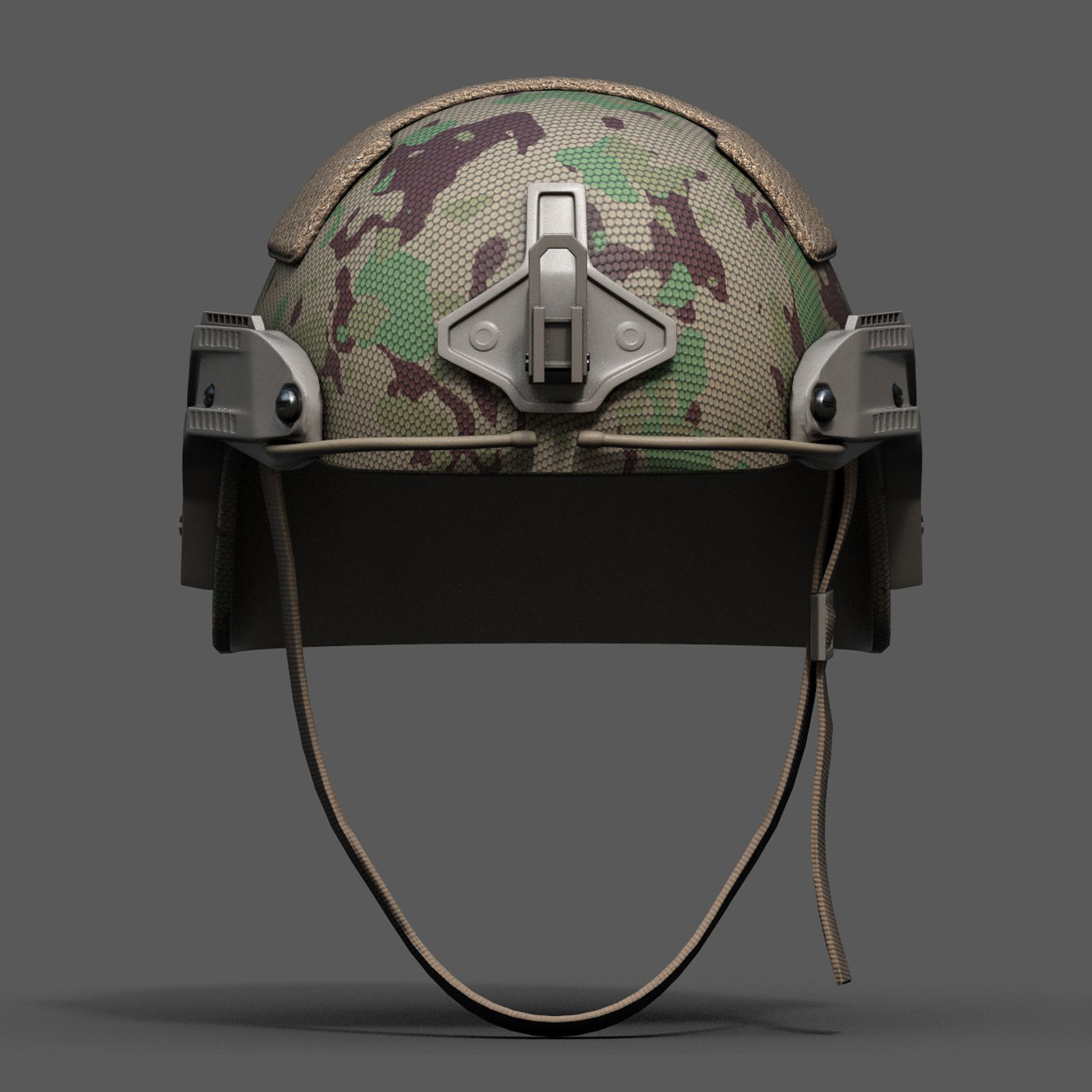 Helmet military combat Low-poly 3D model_8