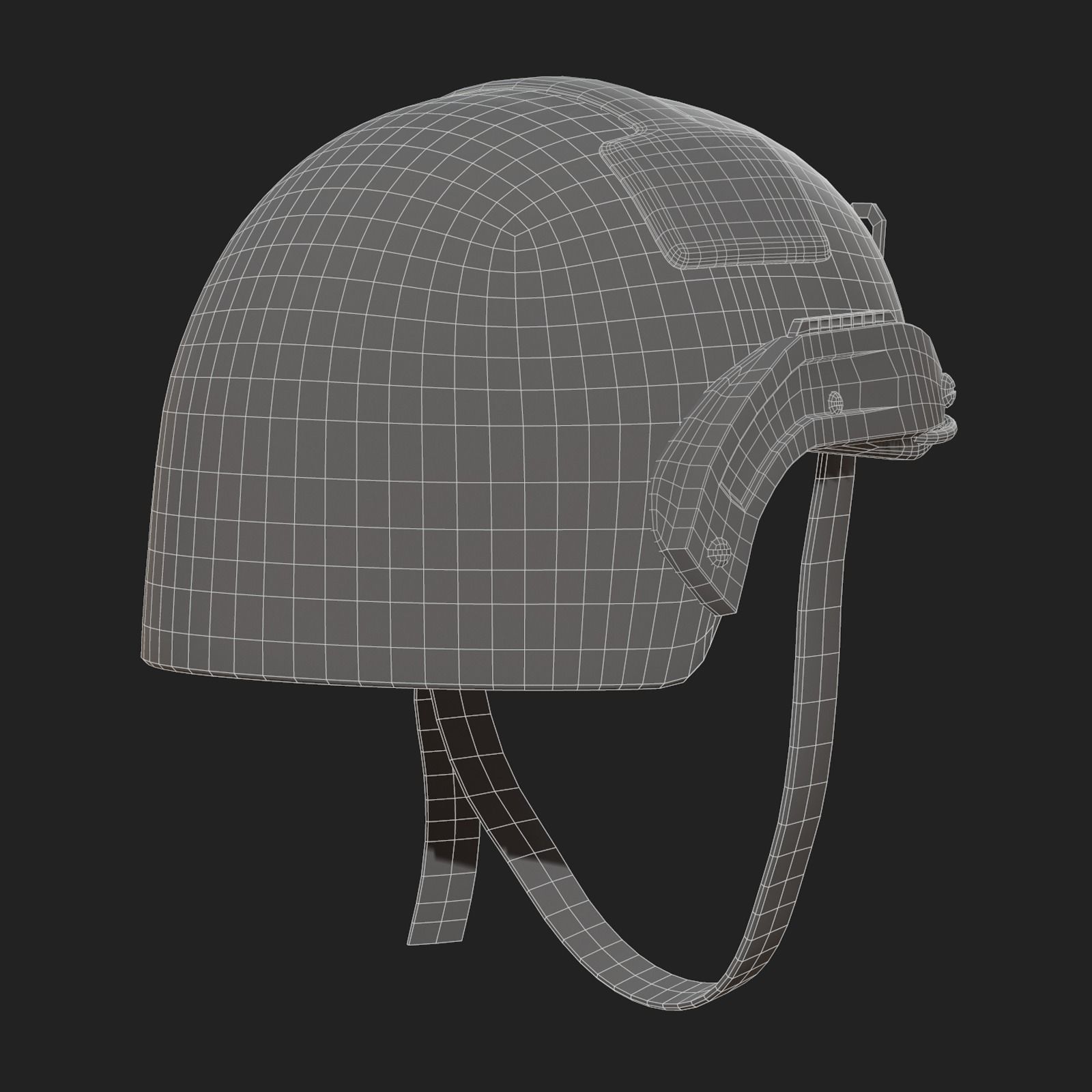Helmet military combat Low-poly 3D model_12