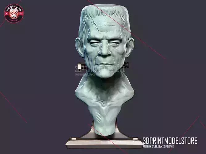 Frankenstein Monster Sculpture Bust STL File Miniature Toy 3D print model