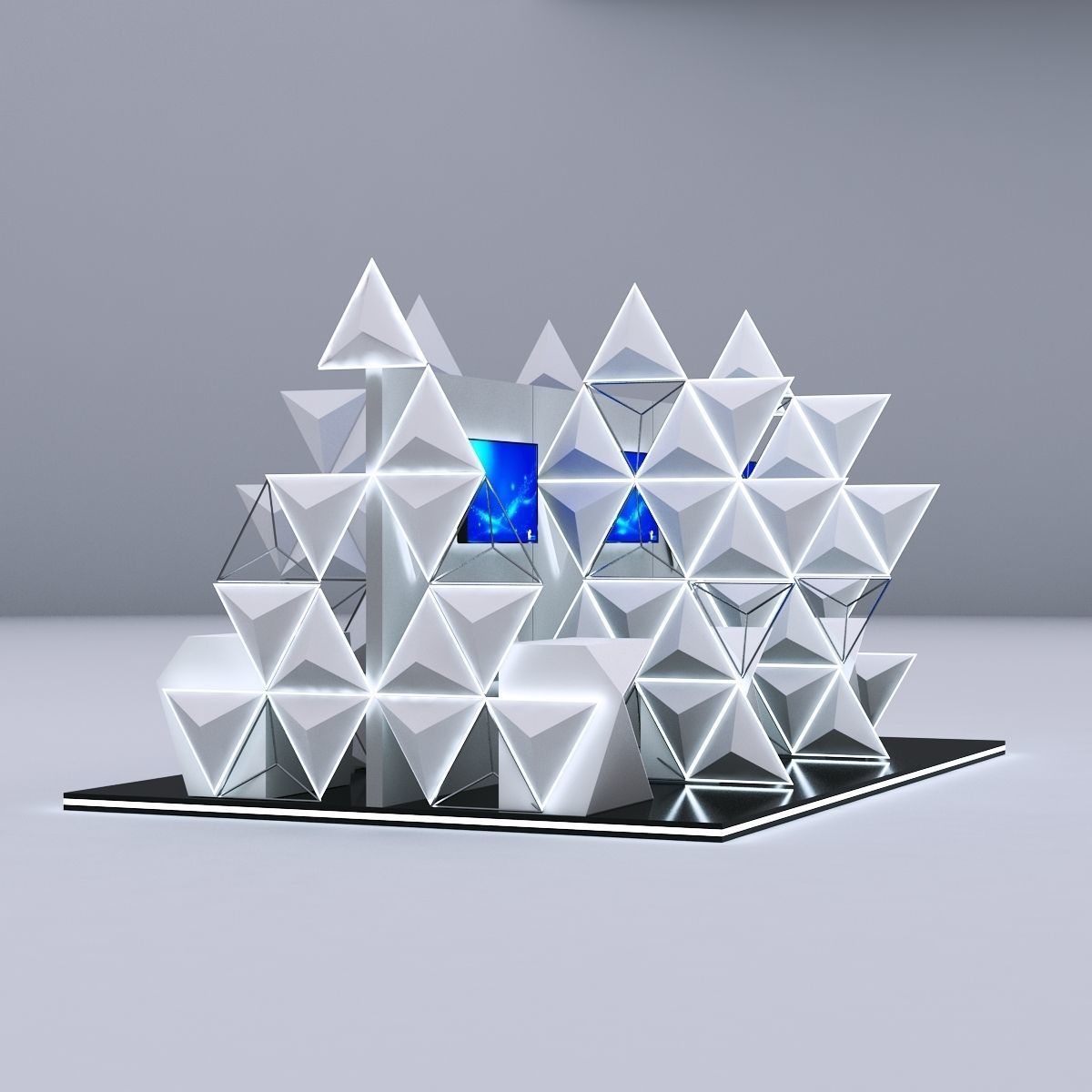 Modular Booth Design 3D model_9