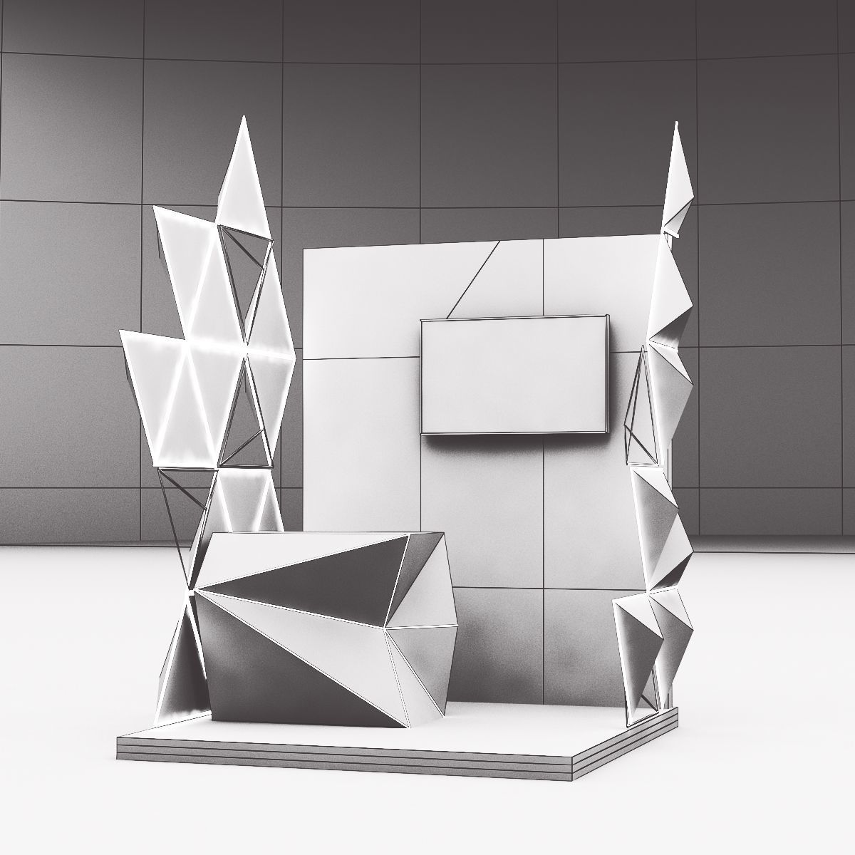 Modular Booth Design 3D model_15