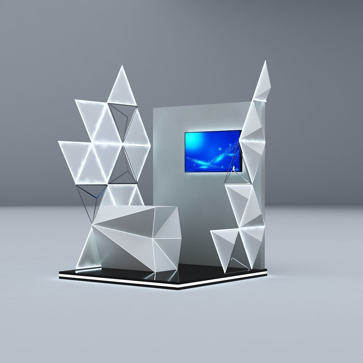 Modular Booth Design 3D model_5
