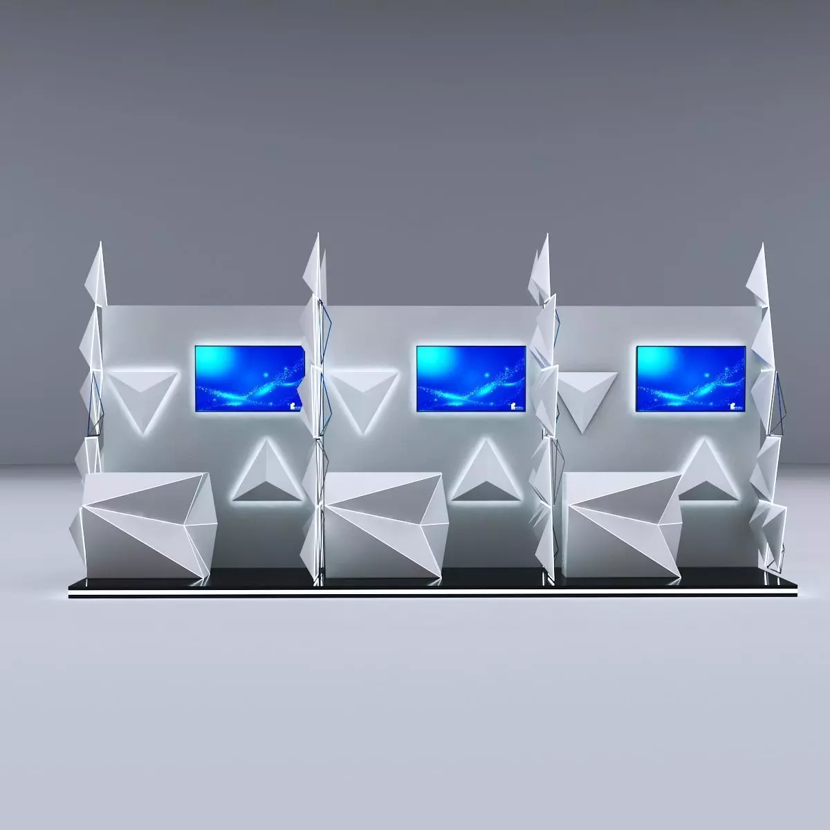 Modular Booth Design 3D model_0