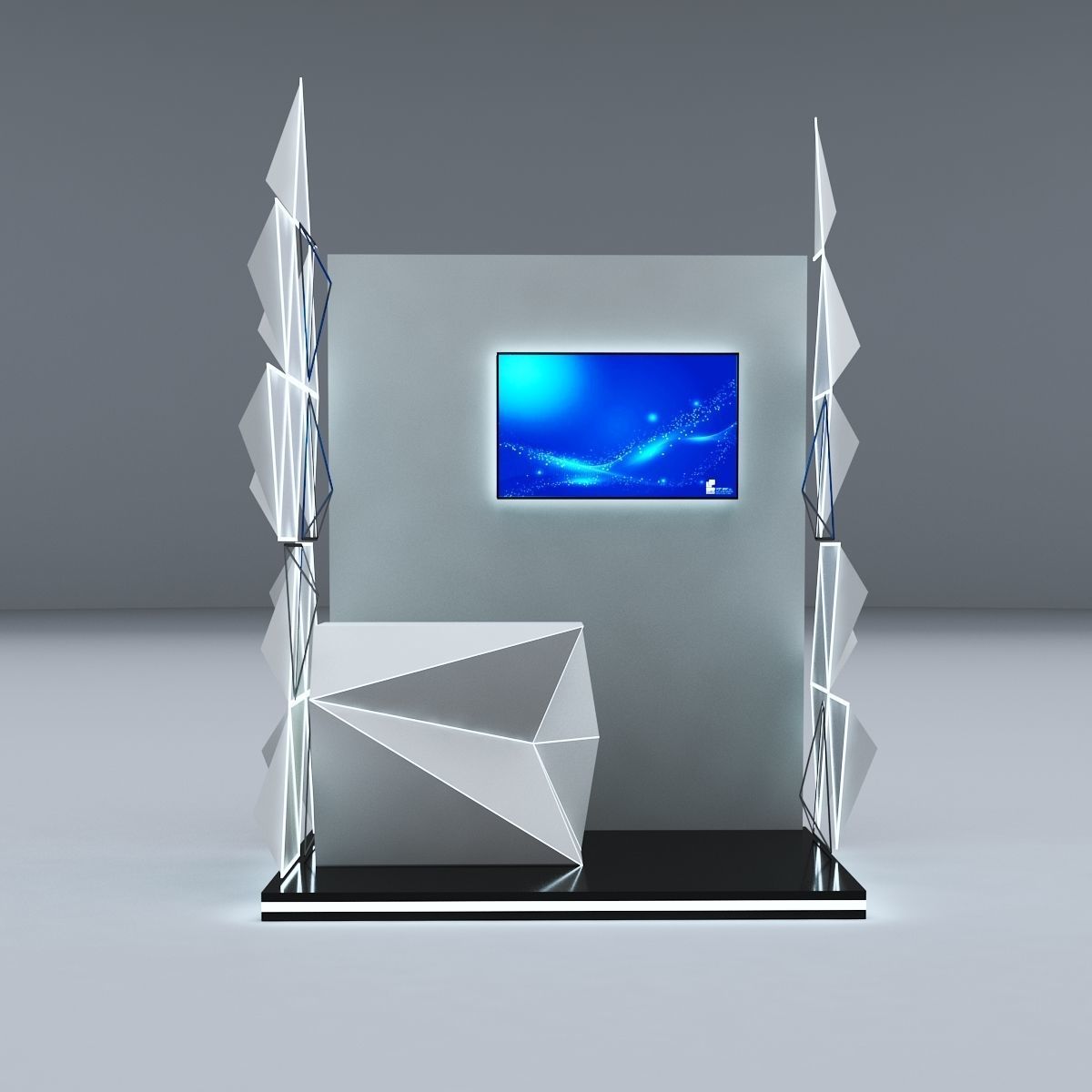 Modular Booth Design 3D model_3