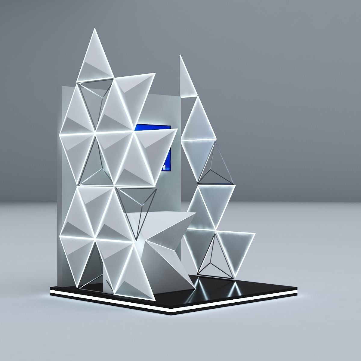 Modular Booth Design 3D model_8