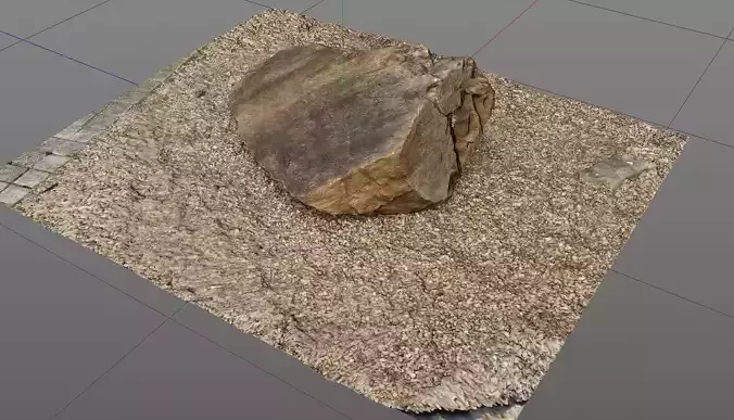 3D Scanned Gravel Rock and Gravel