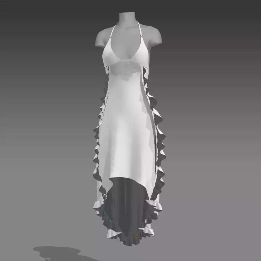 dress summer Free 3D model_0