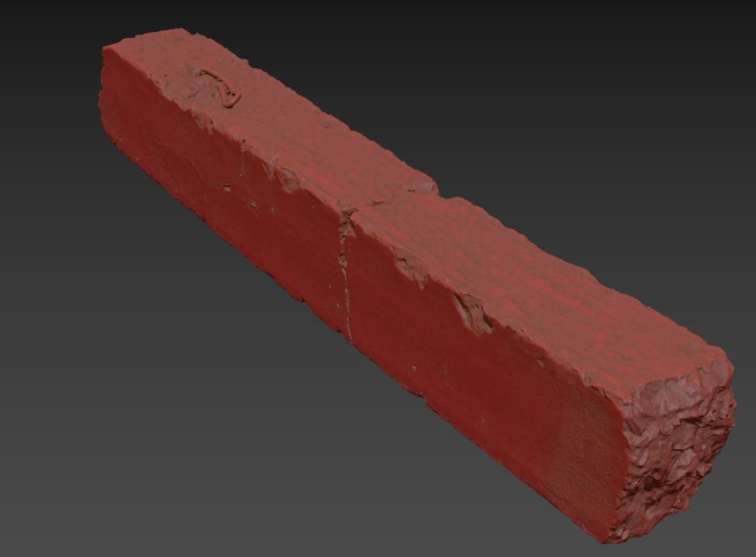 Concrete block Low-poly 3D model_14