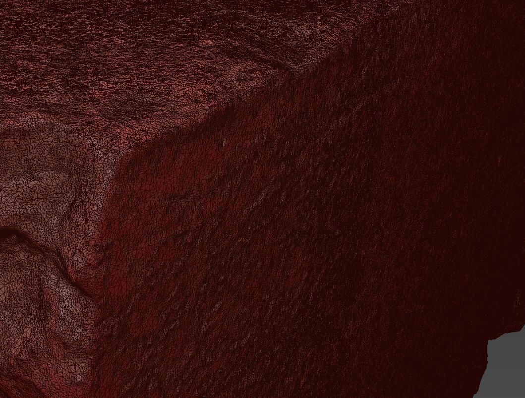 Concrete block Low-poly 3D model_15