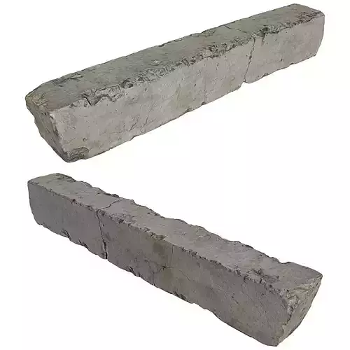 Concrete block Low-poly 3D model