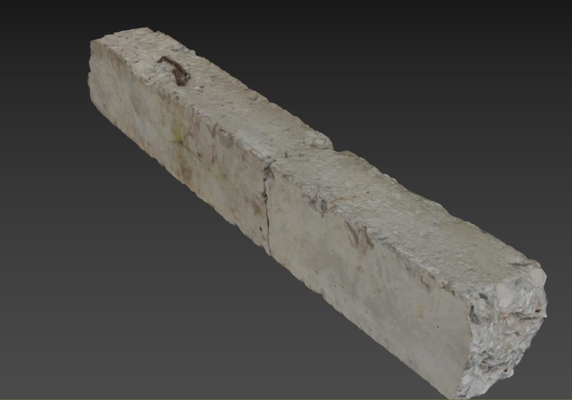 Concrete block Low-poly 3D model_13