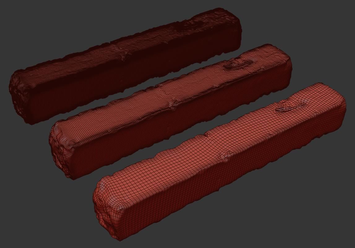 Concrete block Low-poly 3D model_4