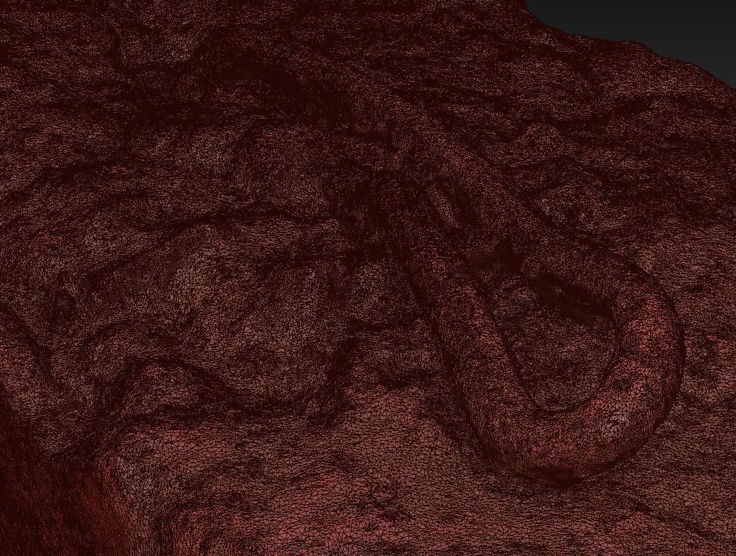 Concrete block Low-poly 3D model_16