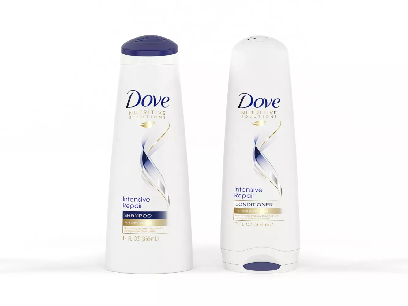 Dove Nutritive Solutions Shampoo and Conditioner 3D model_0