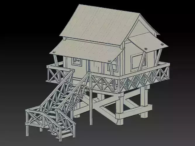 COTTAGE HOUSE  Free 3D model