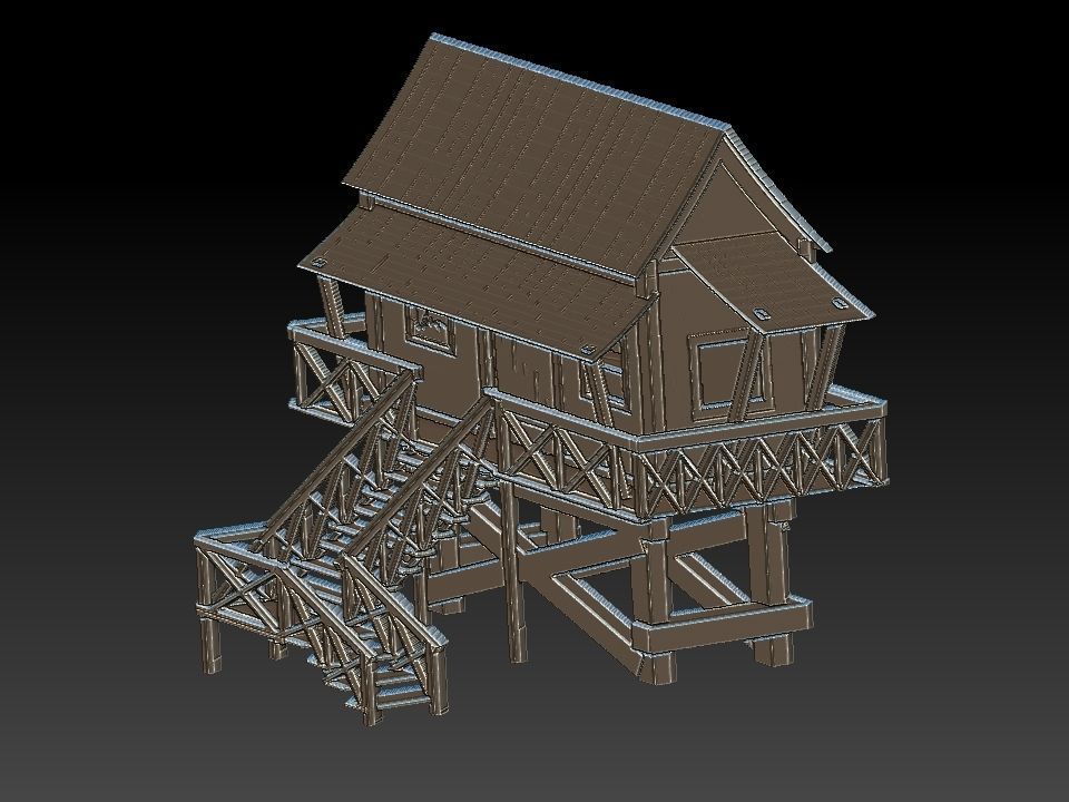 COTTAGE HOUSE  Free 3D model_6