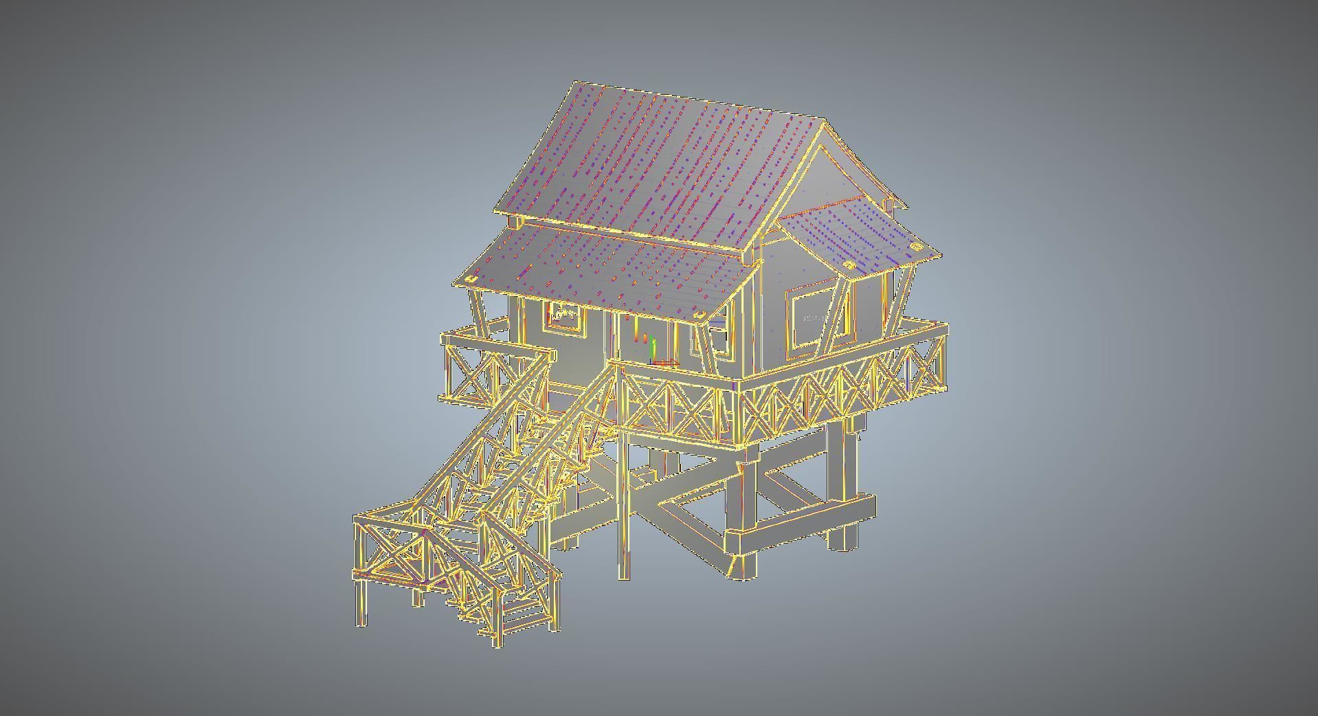 COTTAGE HOUSE  Free 3D model_15