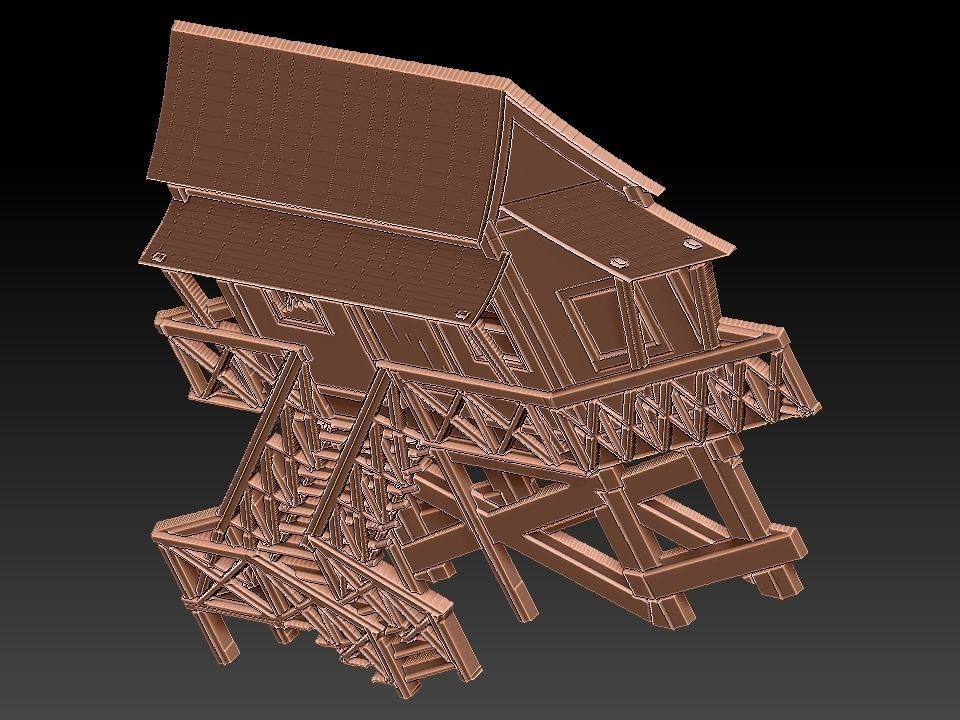 COTTAGE HOUSE  Free 3D model_2