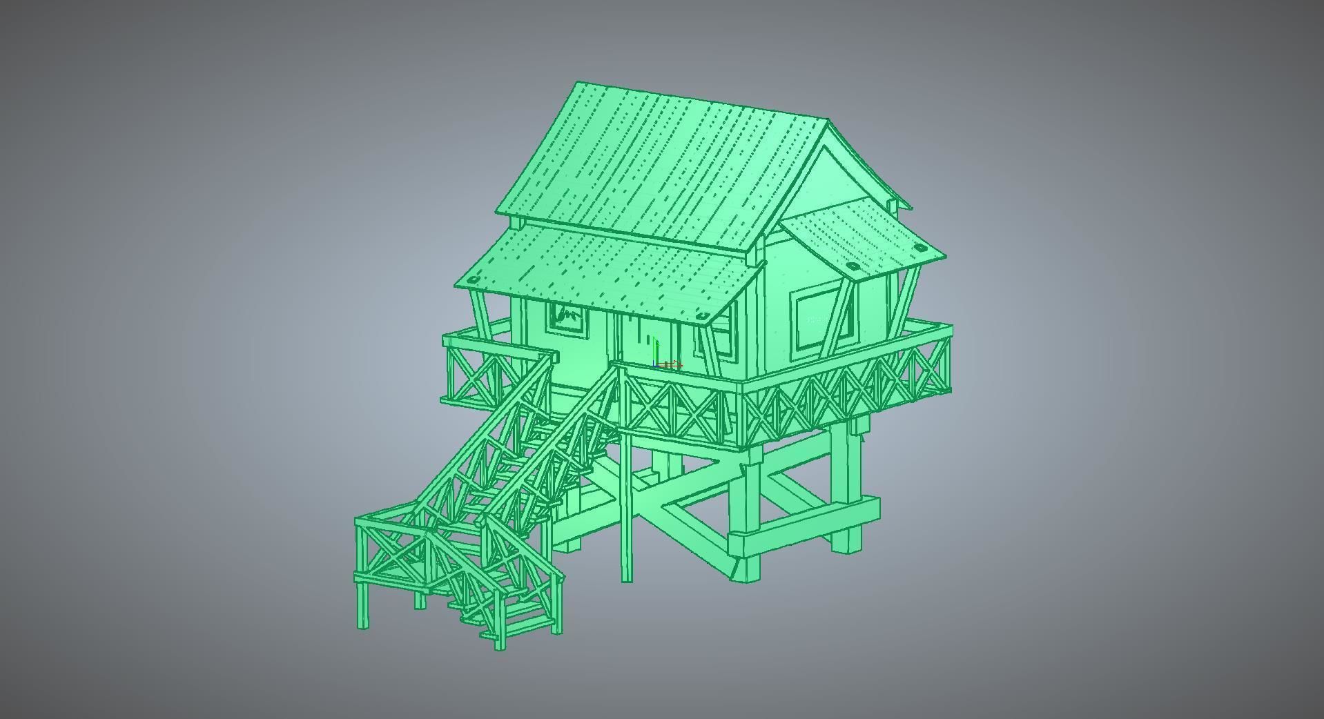 COTTAGE HOUSE  Free 3D model_16