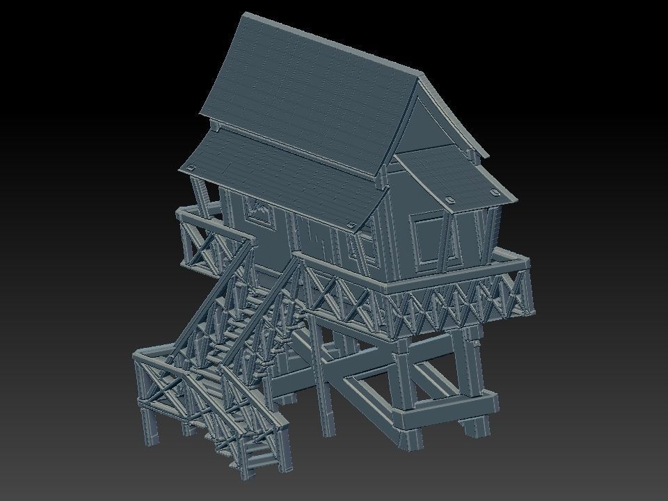 COTTAGE HOUSE  Free 3D model_9