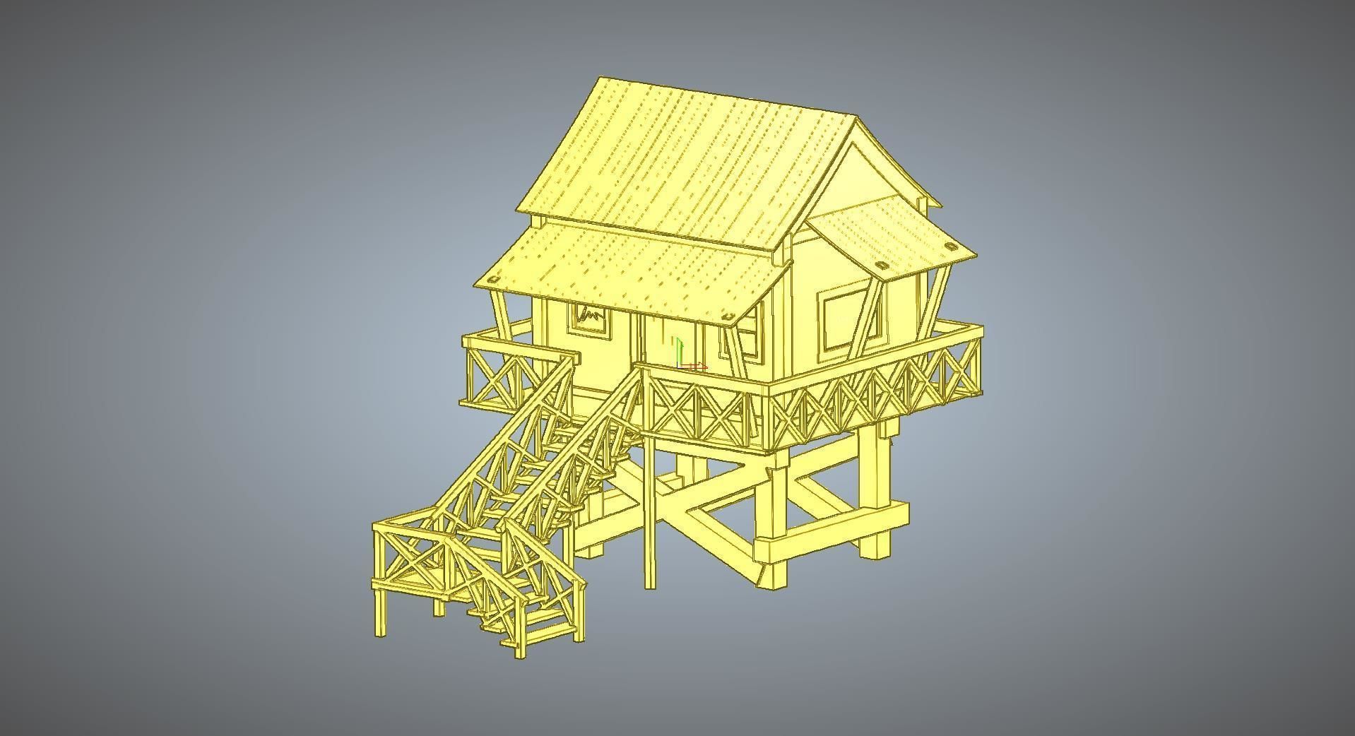 COTTAGE HOUSE  Free 3D model_1