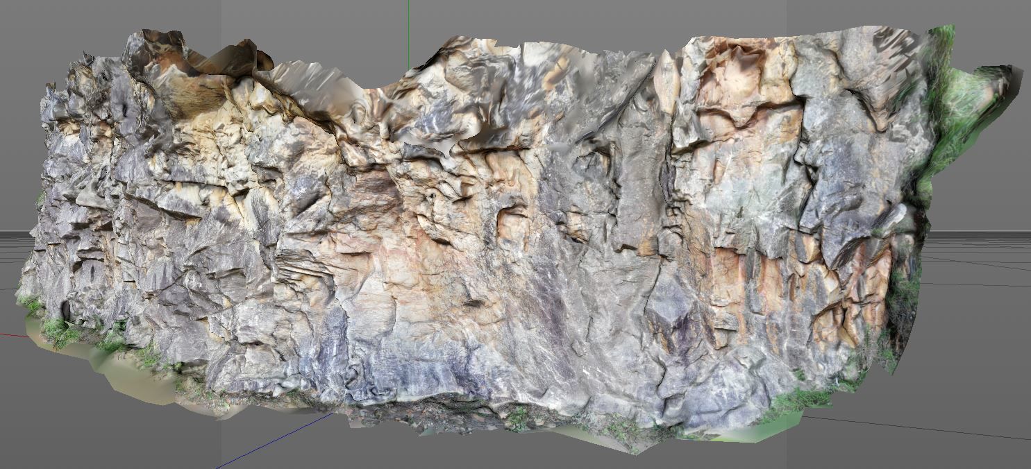 3D Scanned Rock and Cliff face 003 3D model_2