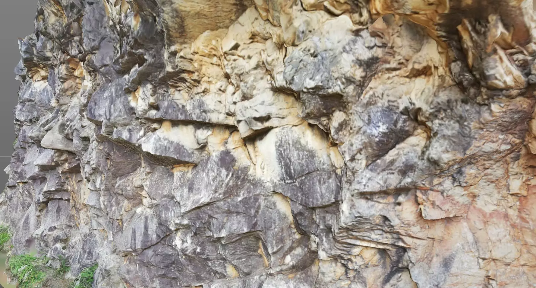 3D Scanned Rock and Cliff face 003 3D model_0